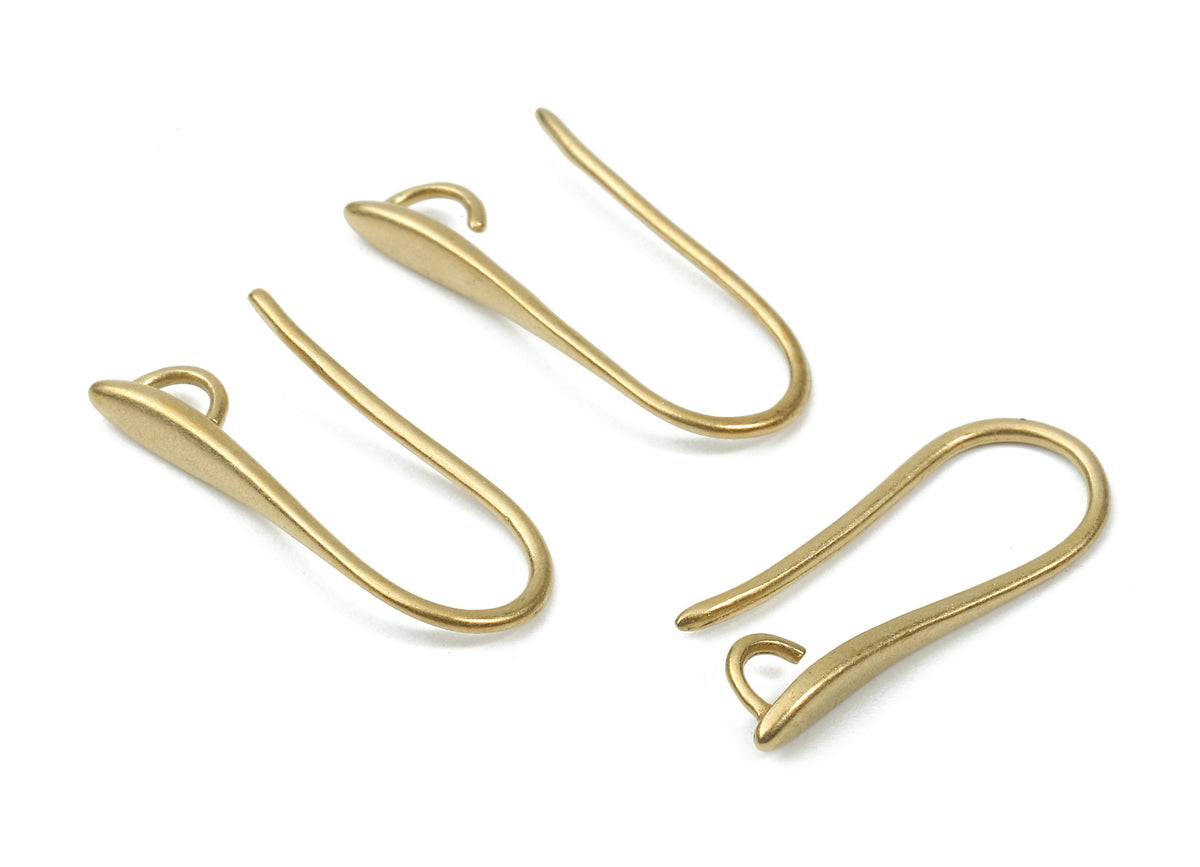 Brass Earring Hooks Raw Brass Earring Wires Brass Ear Hooks Findin