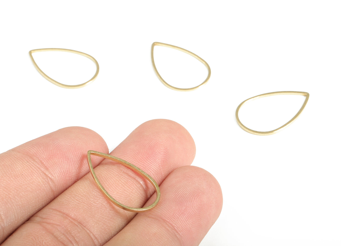 Raw Brass Drop Pendant - Brass Drop Jewelry Finding - Tear Drop Connector - Earring Findings - Jewelry SuPPlies - 22x14.0x0.8mm - PP4143-22 - DOMEDBAZAAR