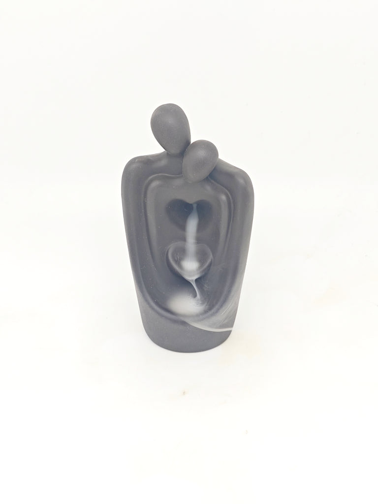 Ceramic Reflux Incense Burner - Decorative Incense Burner Biblo - Embracing with Heart Romance Burner 17cm BIB-32 - DOMEDBAZAAR
