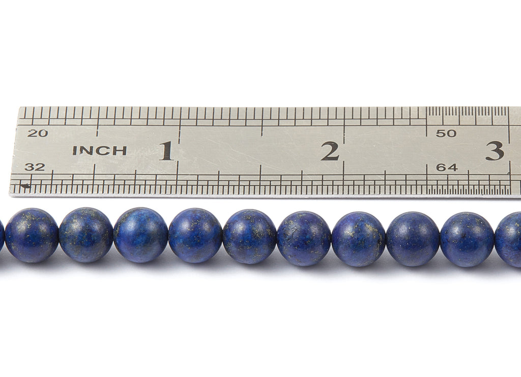 Round Gemstone Beads - Lapis Lazuli Beads - 15.5&quot;/48pcs/ 1 Strand - 8.3x8.3mm - Natural Stone Beads - NS1001B - DOMEDBAZAAR
