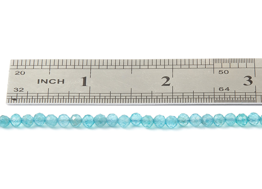 Faceted Gemstone Beads - Apatite Beads - 15.7&quot; / 110PCS / 1 Strand - 3.95x3.95mm - Natural Stone Beads - NS1014A - DOMEDBAZAAR