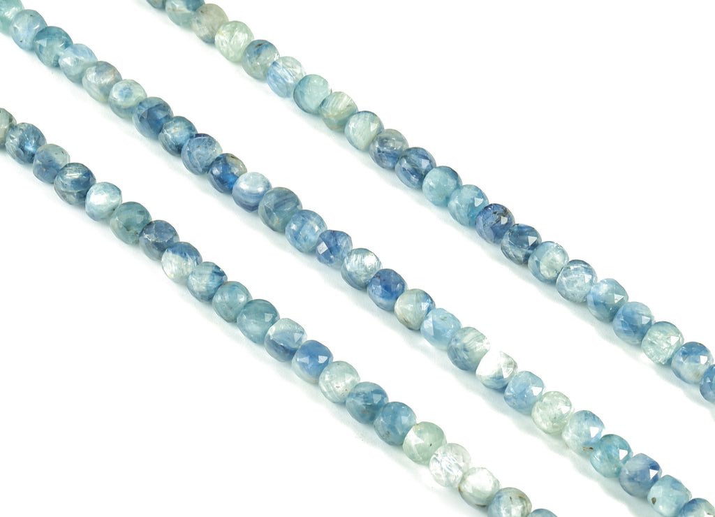 Kyanite Cube Beads 6mm - 15.5 inch - Faceted Cube Gemstone Beads - Natural Stone Beads - 6x6mm - NS1077 - DOMEDBAZAAR