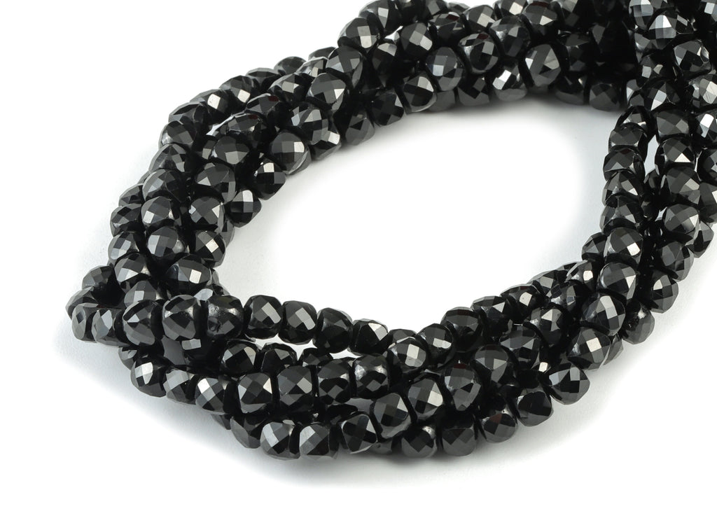 Spinal Cube Beads 4mm - 15.5 inch - Faceted Cube Gemstone Beads - Natural Stone Beads - 4x4mm - NS1127 - DOMEDBAZAAR