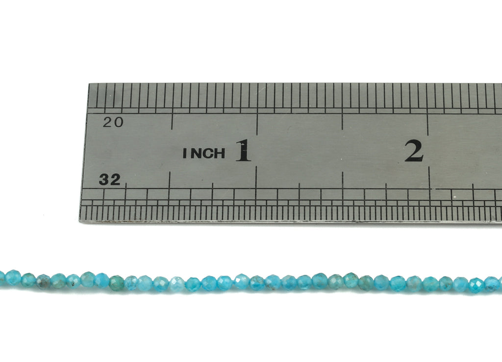 Apatite Natural Round Beads 2mm - 15.5 inch - Faceted Round Gemstone Beads - Natural Stone Beads - 2x2mm - NS1182 - DOMEDBAZAAR