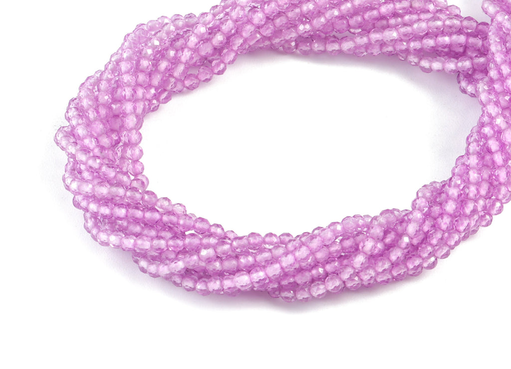 Crystal Round Beads 2mm - 15.5 inch - Faceted Round Gemstone Beads - Natural Stone Beads - 2x2mm - NS1187 - DOMEDBAZAAR