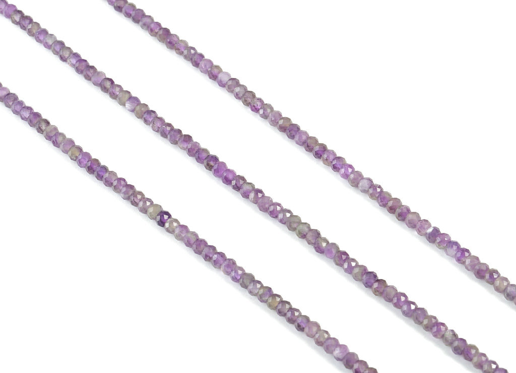 Amethyst Round Beads 2-3mm - 15.5 inch - Faceted Round Gemstone Beads - Natural Stone Beads - 2x3mm - NS1202 - DOMEDBAZAAR