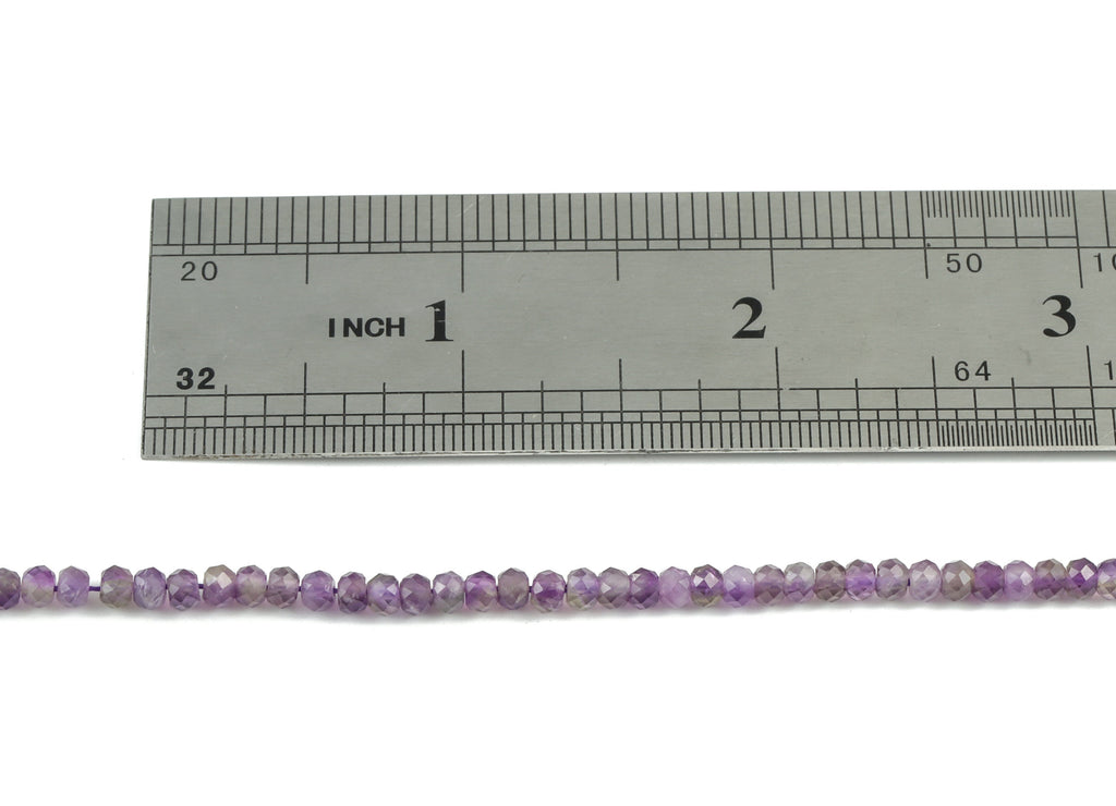 Amethyst Round Beads 2-3mm - 15.5 inch - Faceted Round Gemstone Beads - Natural Stone Beads - 2x3mm - NS1202 - DOMEDBAZAAR