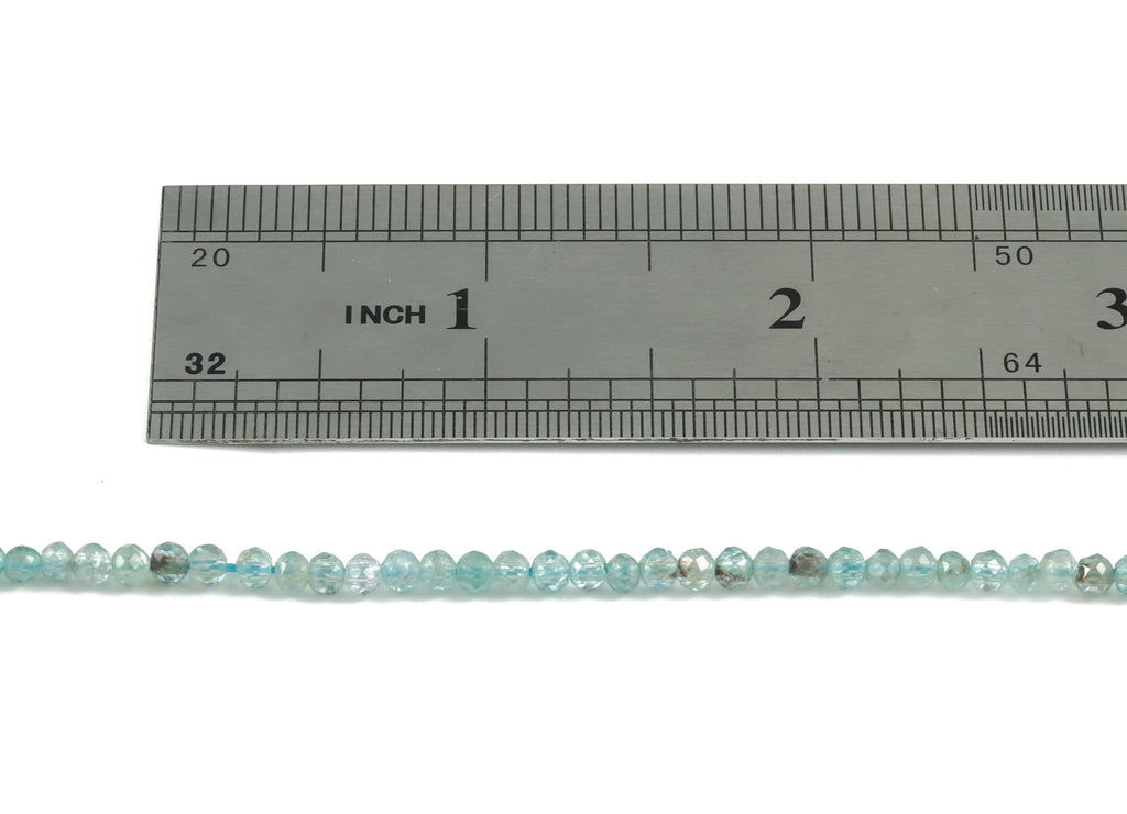Apatite Round Beads 3mm - 15.5 inch - Faceted Round Gemstone Beads - Natural Stone Beads - 3x3mm - NS1226 - DOMEDBAZAAR