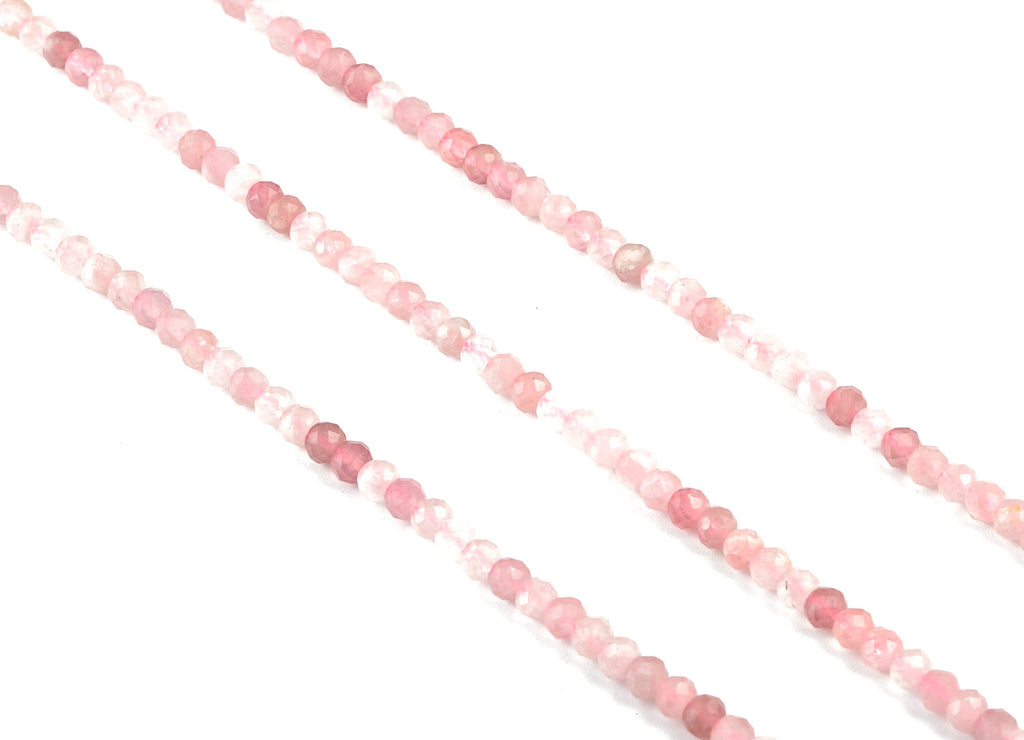 Horse Powder Jade Round Beads 3-4mm - 15.5 inch - Faceted Round Gemstone Beads - Natural Stone Beads - 3x4mm - NS1228 - DOMEDBAZAAR