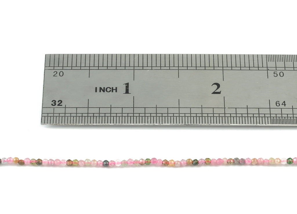 Tourmaline Round Beads 2mm - 15.5 inch - Faceted Round Gemstone Beads - Natural Stone Beads - 2x2mm - NS1237 - DOMEDBAZAAR