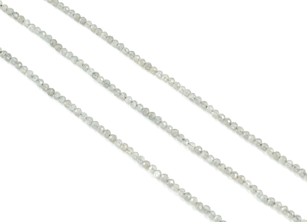 Labradorite Round Beads 3mm - 15.5 inch - Faceted Round Gemstone Beads - Natural Stone Beads - 3x3mm - NS1254 - DOMEDBAZAAR