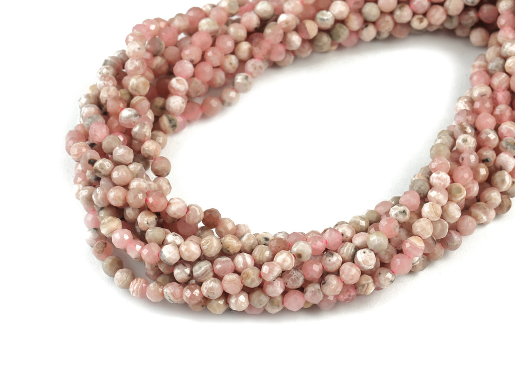 Peach Round Beads 2mm - 15.5 inch - Faceted Round Gemstone Beads - Natural Stone Beads - 2x2mm - NS1267 - DOMEDBAZAAR