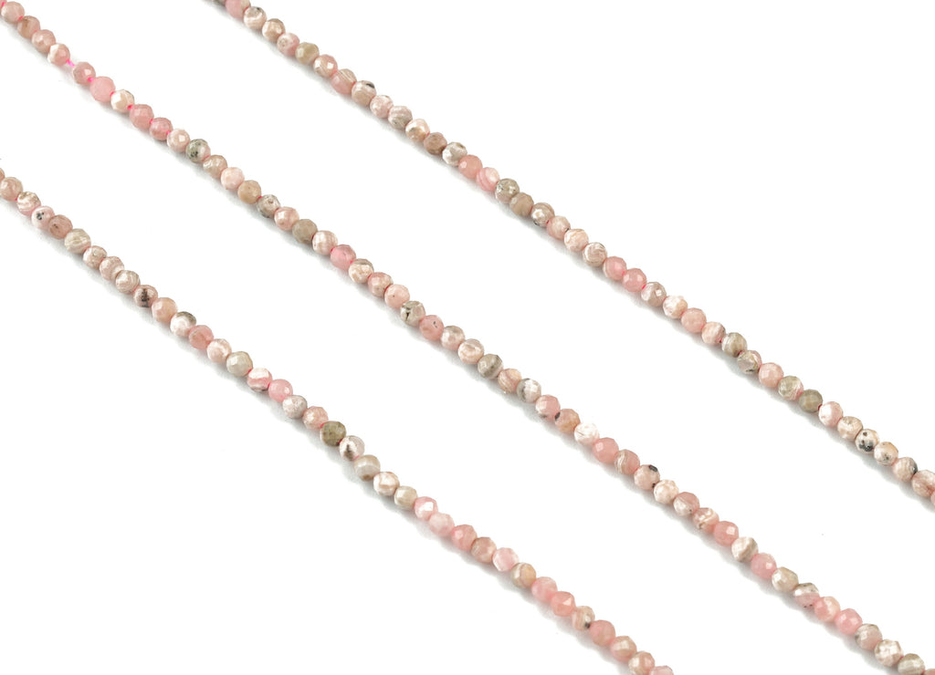 Peach Round Beads 2mm - 15.5 inch - Faceted Round Gemstone Beads - Natural Stone Beads - 2x2mm - NS1267 - DOMEDBAZAAR