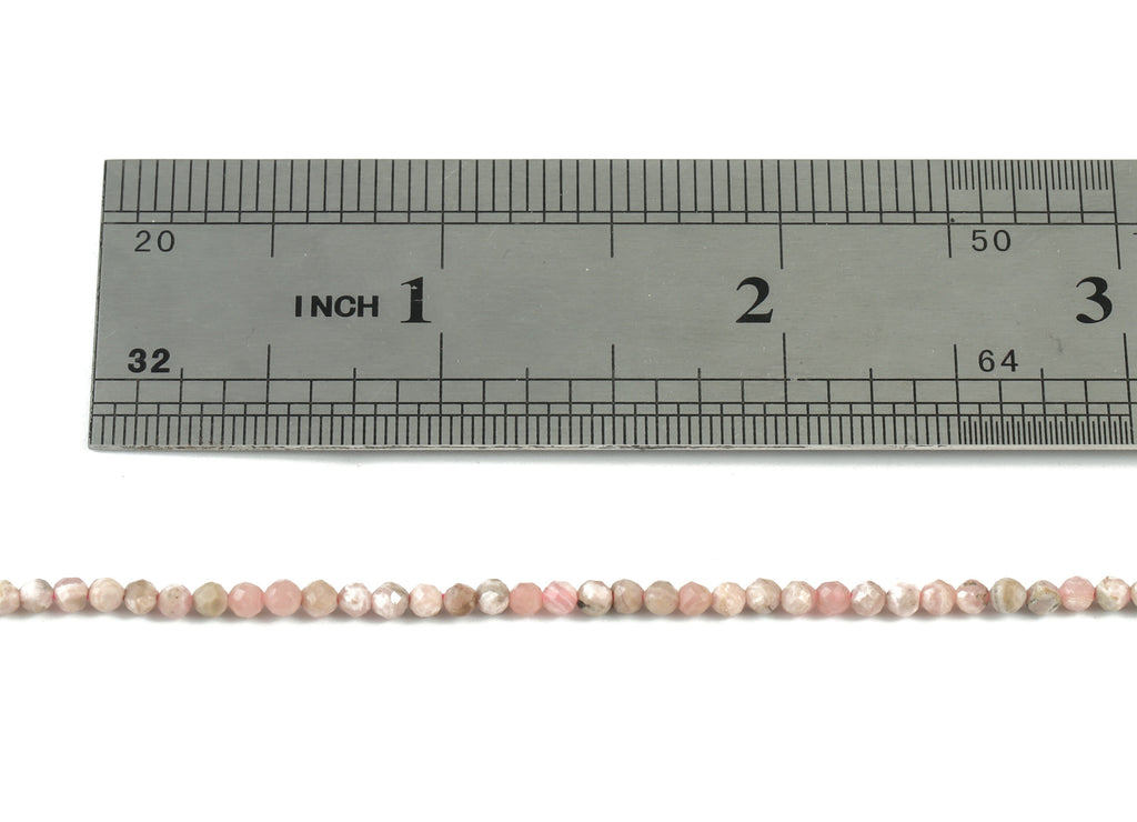 Peach Round Beads 2mm - 15.5 inch - Faceted Round Gemstone Beads - Natural Stone Beads - 2x2mm - NS1267 - DOMEDBAZAAR