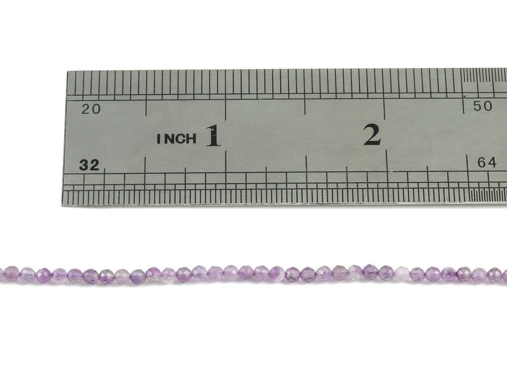 Amethyst Round Beads 2mm - 15.5 inch - Faceted Round Gemstone Beads - Natural Stone Beads - 2x2mm - NS1274 - DOMEDBAZAAR