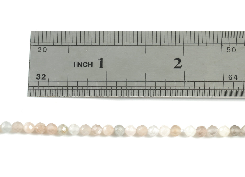 Choi Moon Round Beads 3mm - 15.5 inch - Faceted Round Gemstone Beads - Sun Stone - Natural Stone Beads - 3x3mm - NS1275 - DOMEDBAZAAR