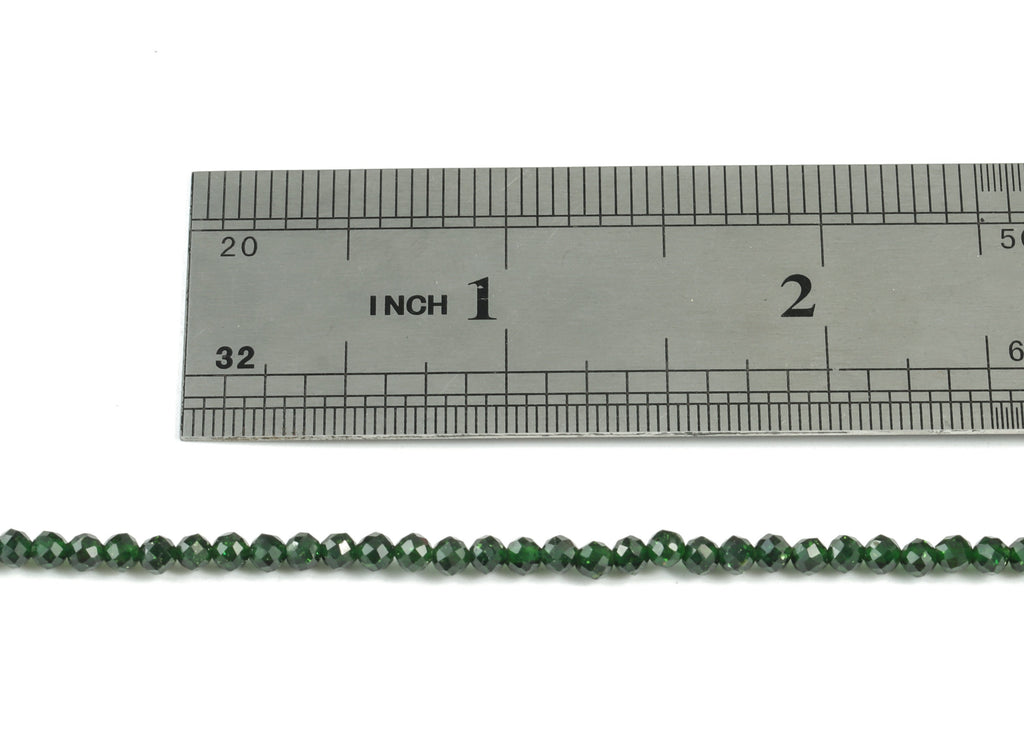 Green Sand Round Beads 3mm - 15.5 inch - Faceted Round Gemstone Beads - Natural Stone Beads - 3x3mm - NS1276 - DOMEDBAZAAR