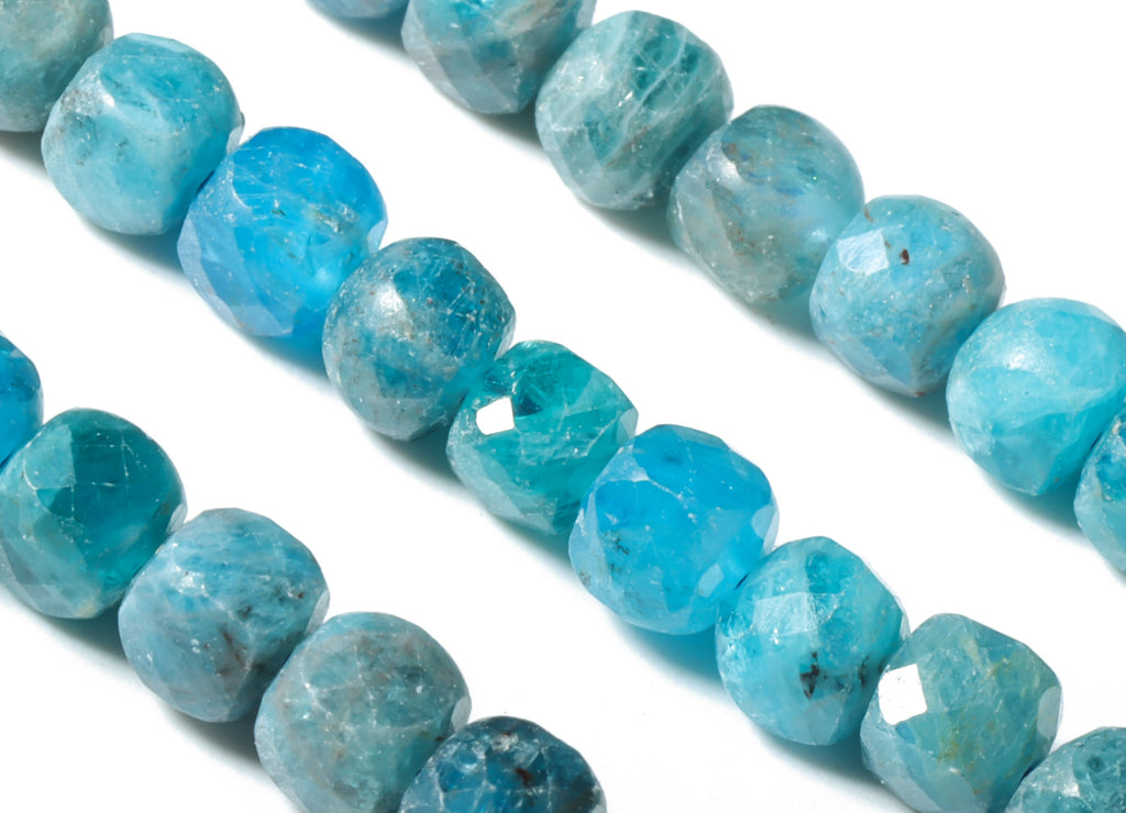 Sodalite Cube Beads 4mm - 15.5 inch - Faceted Cube Gemstone Beads - Natural Stone Beads - 4x4mm - NS1130 - DOMEDBAZAAR