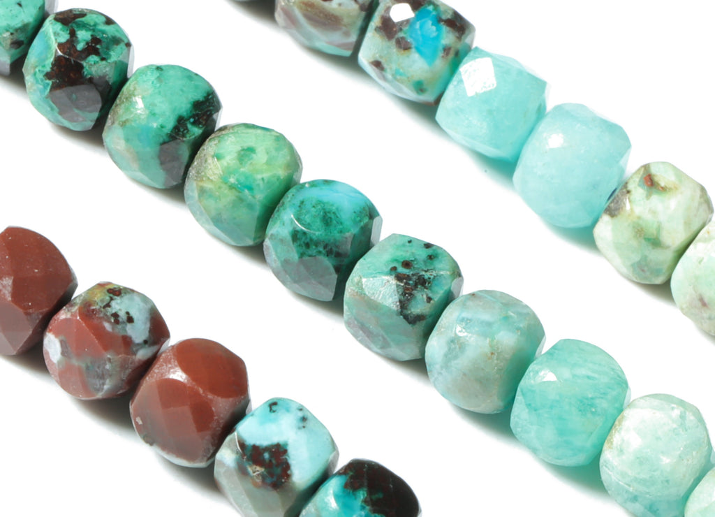 Sodalite Cube Beads 4mm - 15.5 inch - Faceted Cube Gemstone Beads - Natural Stone Beads - 4x4mm - NS1131 - DOMEDBAZAAR