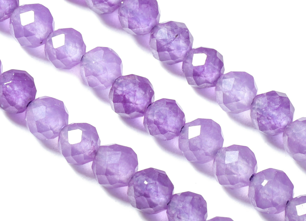 Amethyst Round Beads 4mm - 15.5 inch - Faceted Round Gemstone Beads - Natural Stone Beads - 4x4mm - NS1159 - DOMEDBAZAAR