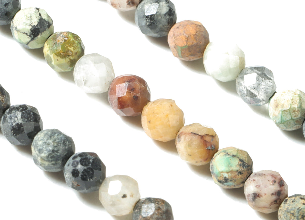 Treasure Round Beads 2mm - 15.5 inch - Faceted Round Gemstone Beads - Natural Stone Beads - 2x2mm - NS1165 - DOMEDBAZAAR