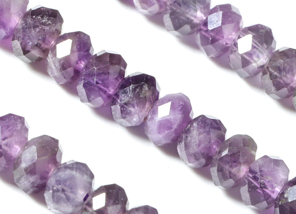 Amethyst Round Beads 3-4mm - 15.5 inch - Faceted Round Gemstone Beads - Natural Stone Beads - 3x4mm - NS1172 - DOMEDBAZAAR