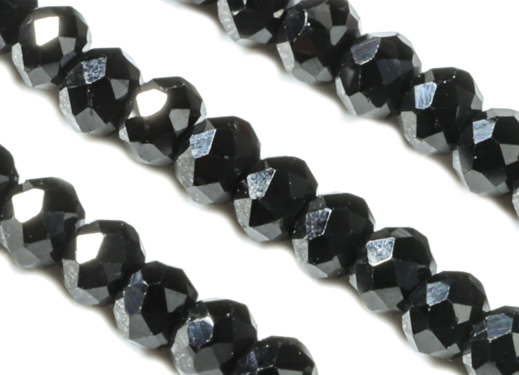 The Black Spinel Round Beads 1-2mm - 15.5 inch - Faceted Round Gemstone Beads - Natural Stone Beads - 1x2mm - NS1181 - DOMEDBAZAAR