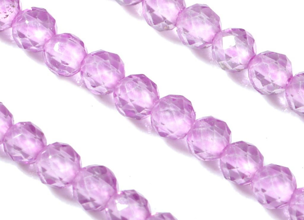 Crystal Round Beads 2mm - 15.5 inch - Faceted Round Gemstone Beads - Natural Stone Beads - 2x2mm - NS1187 - DOMEDBAZAAR
