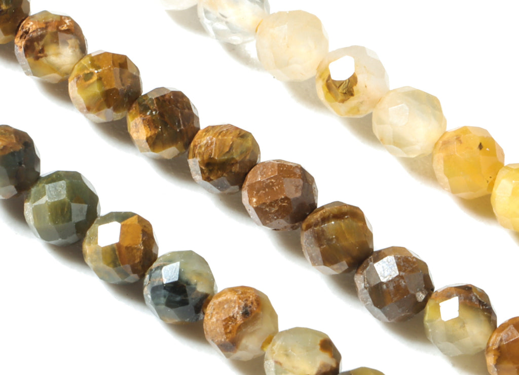 Peter Stone Round Beads 2mm - 15.5 inch - Faceted Round Gemstone Beads - Natural Stone Beads - 2x2mm - NS1189 - DOMEDBAZAAR