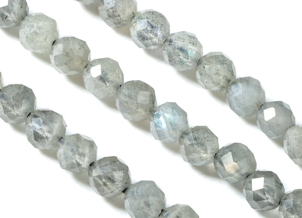 Labradorite Round Beads 3mm - 15.5 inch - Faceted Round Gemstone Beads - Natural Stone Beads - 3x3mm - NS1219 - DOMEDBAZAAR