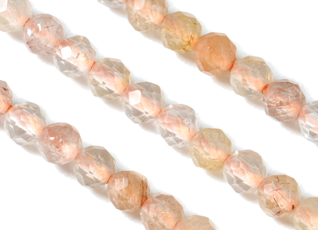 Color development Round Beads 2mm - 15.5 inch - Faceted Round Gemstone Beads - Natural Stone Beads - 2x2mm - NS1221 - DOMEDBAZAAR