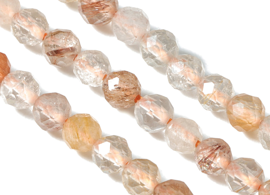 Color Development Round Beads 3mm - 15.5 inch - Faceted Round Gemstone Beads - Natural Stone Beads - 3x3mm - NS1230 - DOMEDBAZAAR