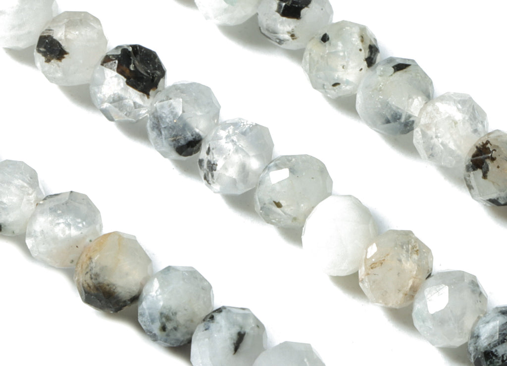 Moon Stone Round Beads 3mm - 15.5 inch - Faceted Round Gemstone Beads - Natural Stone Beads - 3mm - NS1245 - DOMEDBAZAAR