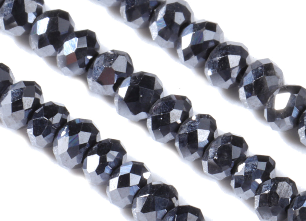 Titanium Hezi Round Beads 1-2mm - 15.5 inch - Faceted Round Gemstone Beads - Natural Stone Beads - 1x2mm - NS1252 - DOMEDBAZAAR