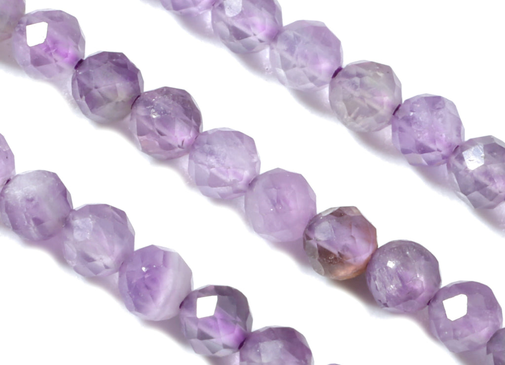 Amethyst Round Beads 2mm - 15.5 inch - Faceted Round Gemstone Beads - Natural Stone Beads - 2x2mm - NS1274 - DOMEDBAZAAR