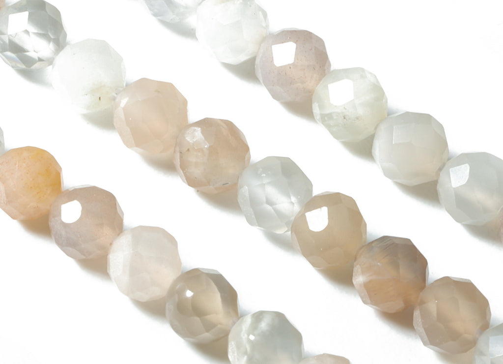 Choi Moon Round Beads 3mm - 15.5 inch - Faceted Round Gemstone Beads - Sun Stone - Natural Stone Beads - 3x3mm - NS1275 - DOMEDBAZAAR