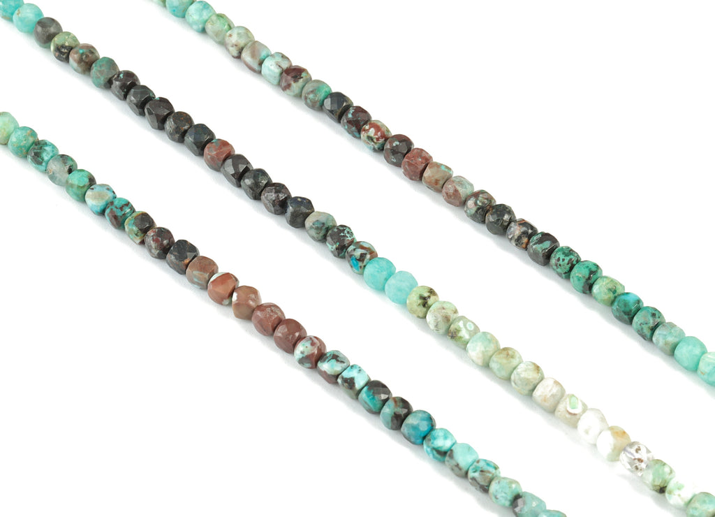 Sodalite Cube Beads 4mm - 15.5 inch - Faceted Cube Gemstone Beads - Natural Stone Beads - 4x4mm - NS1131 - DOMEDBAZAAR