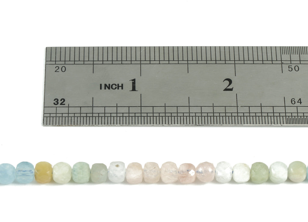 Aquamarine Cube Beads 4mm - 15.5 inch - Faceted Cube Gemstone Beads - Natural Stone Beads - 4x4mm - NS1142 - DOMEDBAZAAR