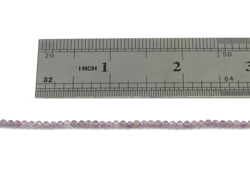 Amethyst Round Beads 2mm - 15.5 inch - Faceted Round Gemstone Beads - Natural Stone Beads - 2x2mm - NS1151 - DOMEDBAZAAR