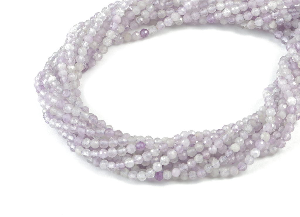 Purple Jade Round Beads 2mm - 15.5 inch - Faceted Round Gemstone Beads - Natural Stone Beads - 2x2mm - NS1153 - DOMEDBAZAAR