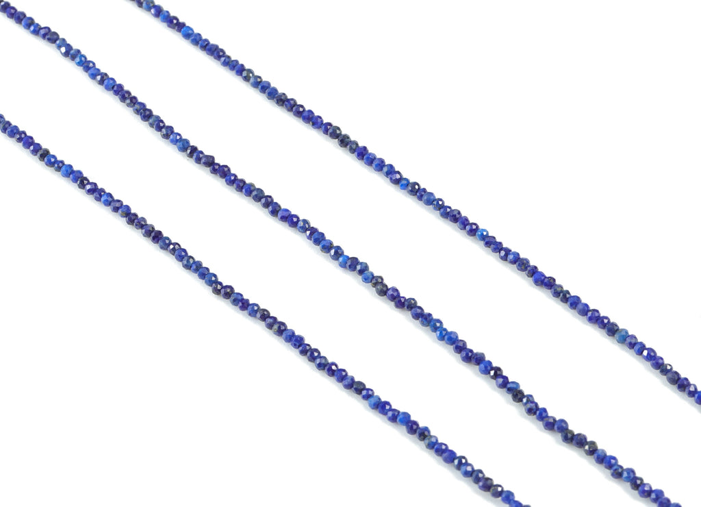Lapis Lazuli Round Beads 2mm - 15.5 inch - Faceted Round Gemstone Beads - Natural Stone Beads - 2x2mm - NS1157 - DOMEDBAZAAR