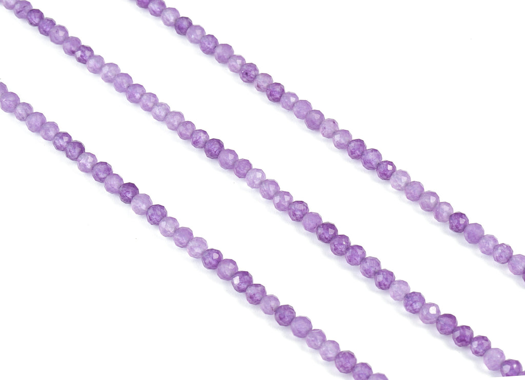 Amethyst Round Beads 4mm - 15.5 inch - Faceted Round Gemstone Beads - Natural Stone Beads - 4x4mm - NS1159 - DOMEDBAZAAR
