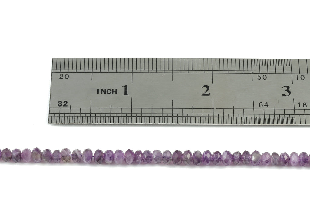 Amethyst Round Beads 3-4mm - 15.5 inch - Faceted Round Gemstone Beads - Natural Stone Beads - 3x4mm - NS1172 - DOMEDBAZAAR