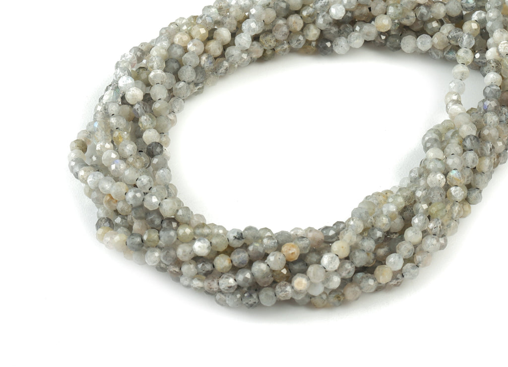 Flash stone Round Beads 2mm - 15.5 inch - Faceted Round Gemstone Beads - Natural Stone Beads - 2x2mm - NS1180 - DOMEDBAZAAR
