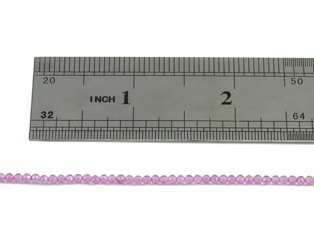 Crystal Round Beads 2mm - 15.5 inch - Faceted Round Gemstone Beads - Natural Stone Beads - 2x2mm - NS1187 - DOMEDBAZAAR