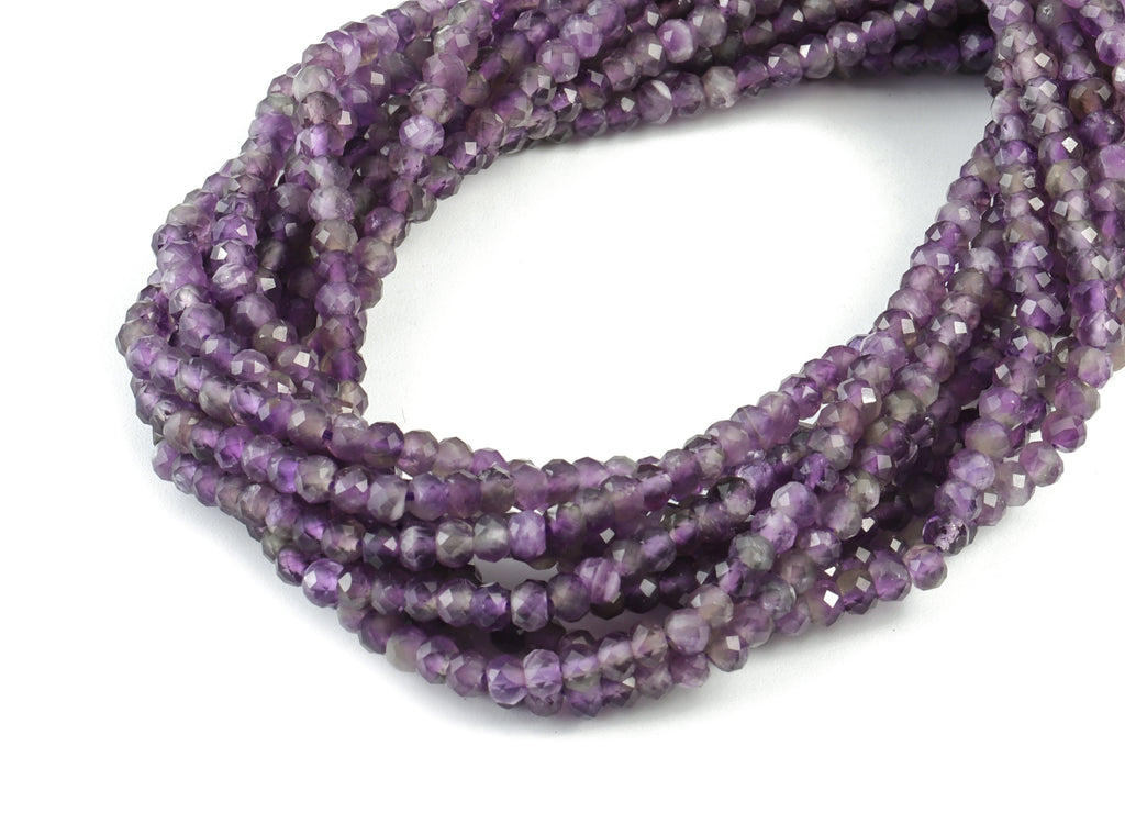 Amethyst Round Beads 2-3mm - 15.5 inch - Faceted Round Gemstone Beads - Natural Stone Beads - 2x3mm - NS1202 - DOMEDBAZAAR