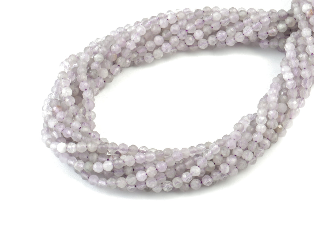 Purple Jade Round Beads 2mm - 15.5 inch - Faceted Round Gemstone Beads - Natural Stone Beads - 2x2mm - NS1227 - DOMEDBAZAAR