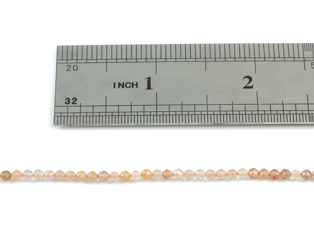 Color Development Round Beads 3mm - 15.5 inch - Faceted Round Gemstone Beads - Natural Stone Beads - 3x3mm - NS1230 - DOMEDBAZAAR