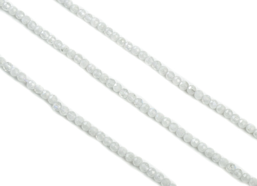 Blue Moon Round Beads 3mm - 15.5 inch - Faceted Round Gemstone Beads - Natural Stone Beads - 3x3mm - NS1236 - DOMEDBAZAAR