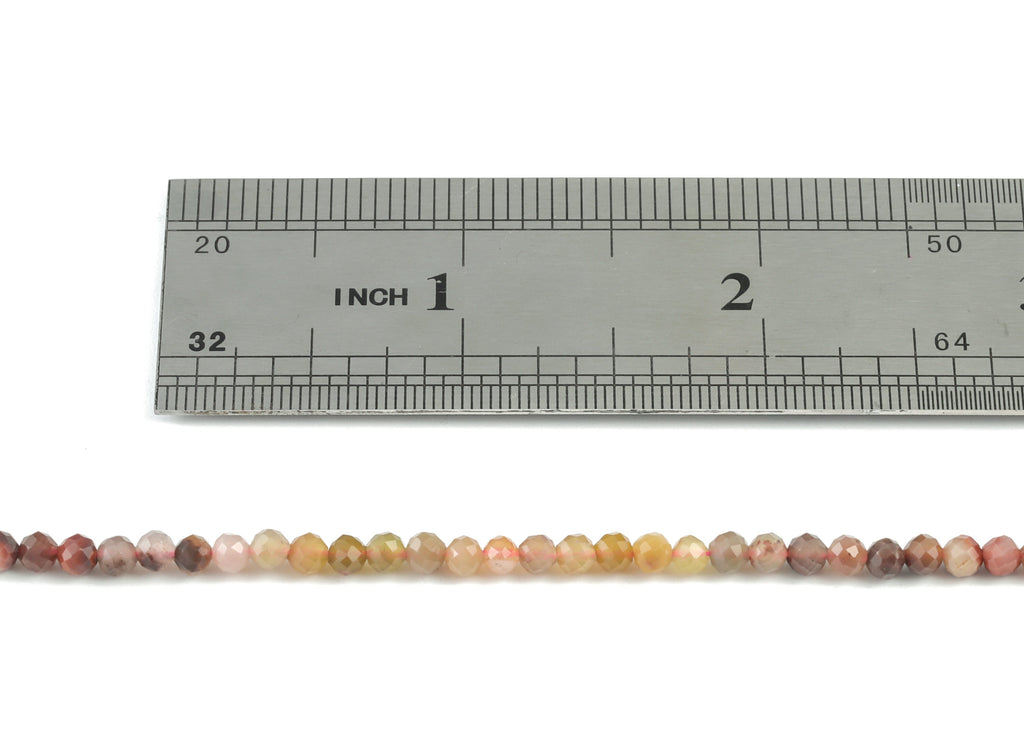 Agate Stone Round Beads 3mm - 15.5 inch - Faceted Round Gemstone Beads - Natural Stone Beads  - 3x3mm - NS1238 - DOMEDBAZAAR